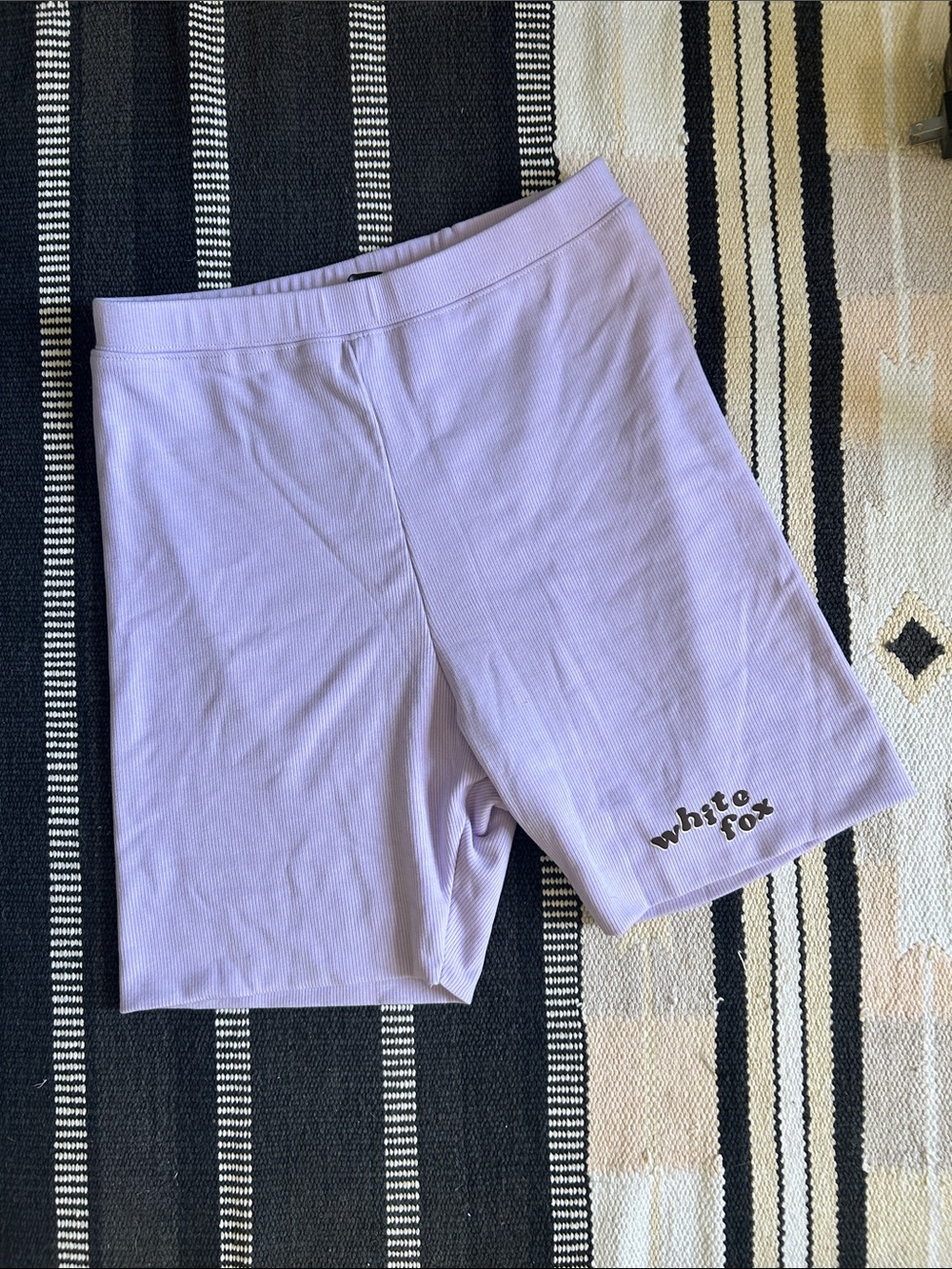 White Fox Lilac Bike Shorts